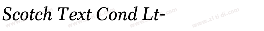Scotch Text Cond Lt字体转换